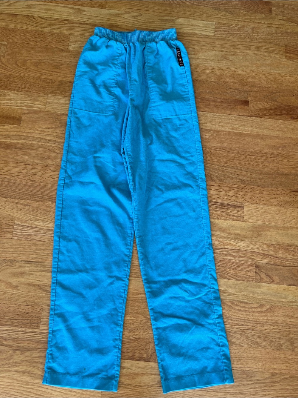 Vintage Laurente women’s 22 x31 Bright Turquoise Elastic Waist Casual Pants